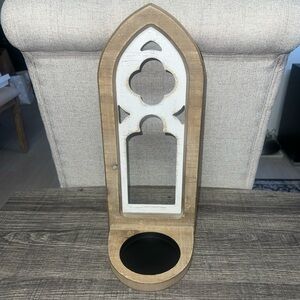 Cathedral Wood Wall Sconce About 14 Inches x 6 Inches